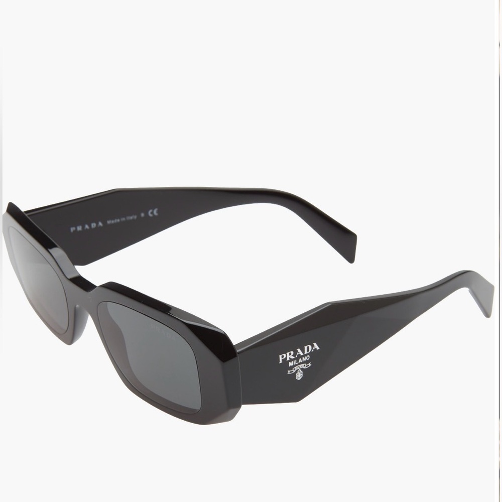 Prada Rectangular Black Sunglasses - image 2